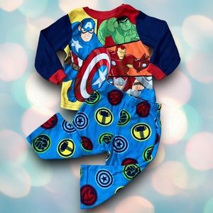 Marvel Disney Toddler Boy’s Fleece Long Sleeve Pajama Set Size 2T